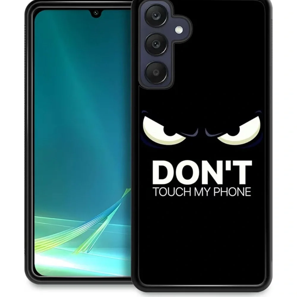Galaxy A 14 Black Smartphone Case with Graphic Design